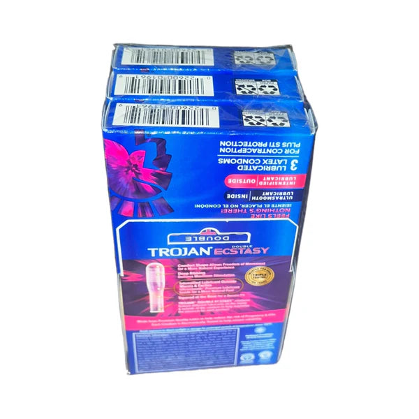 Trojan Double Ecstasy Condoms 6 Packs of 3 Regular price