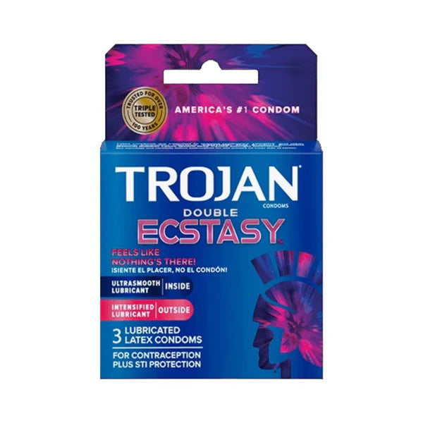 Trojan Double Ecstasy Condoms 6 Packs of 3 Regular price