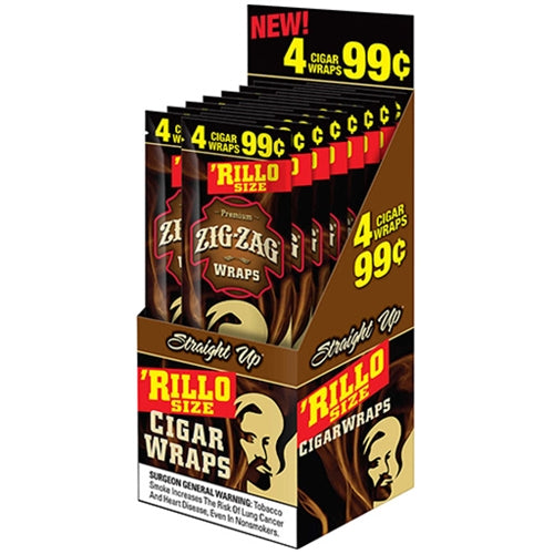 Zig-zag Rillo 4pk Straight Up