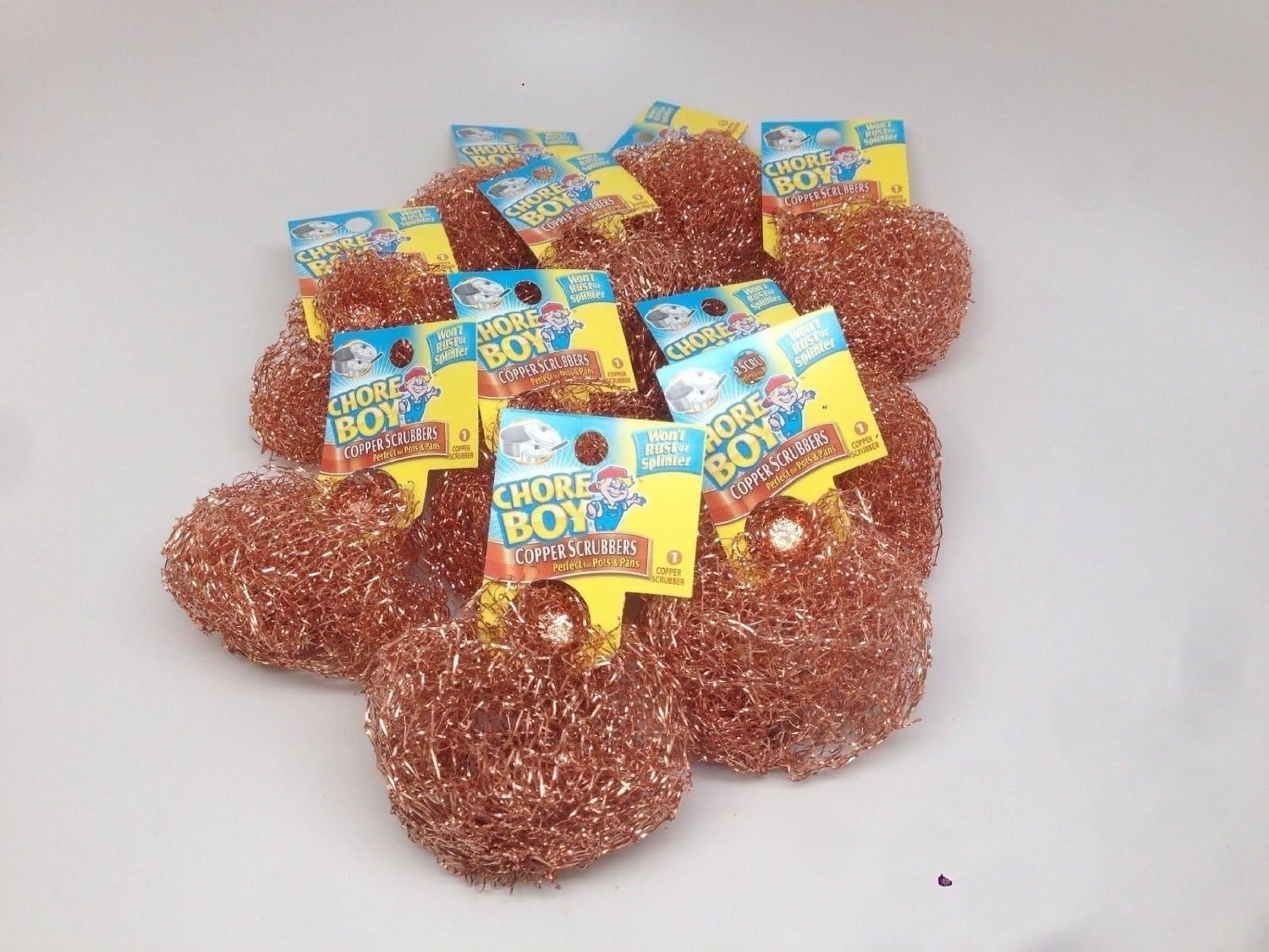 CHORE BOY COPPER SCRUBBER , 36 PIECES LOT ..100 % COPPER, NEW