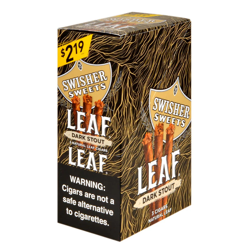 Swisher Sweets leaf 3pk (Dark Stout)