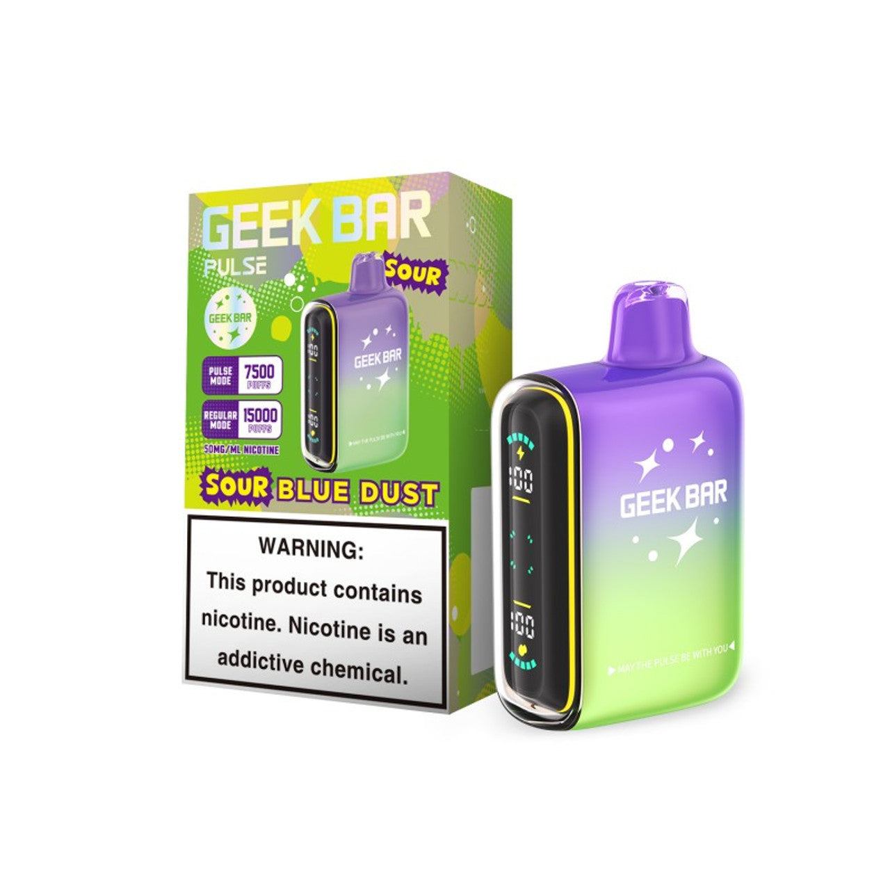 Geek bar 15k puffs-  Sour Blue Dust