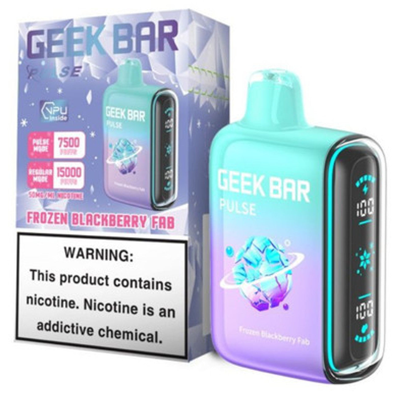 Geek bar 15k puffs-  Frozen Blackberry Fab