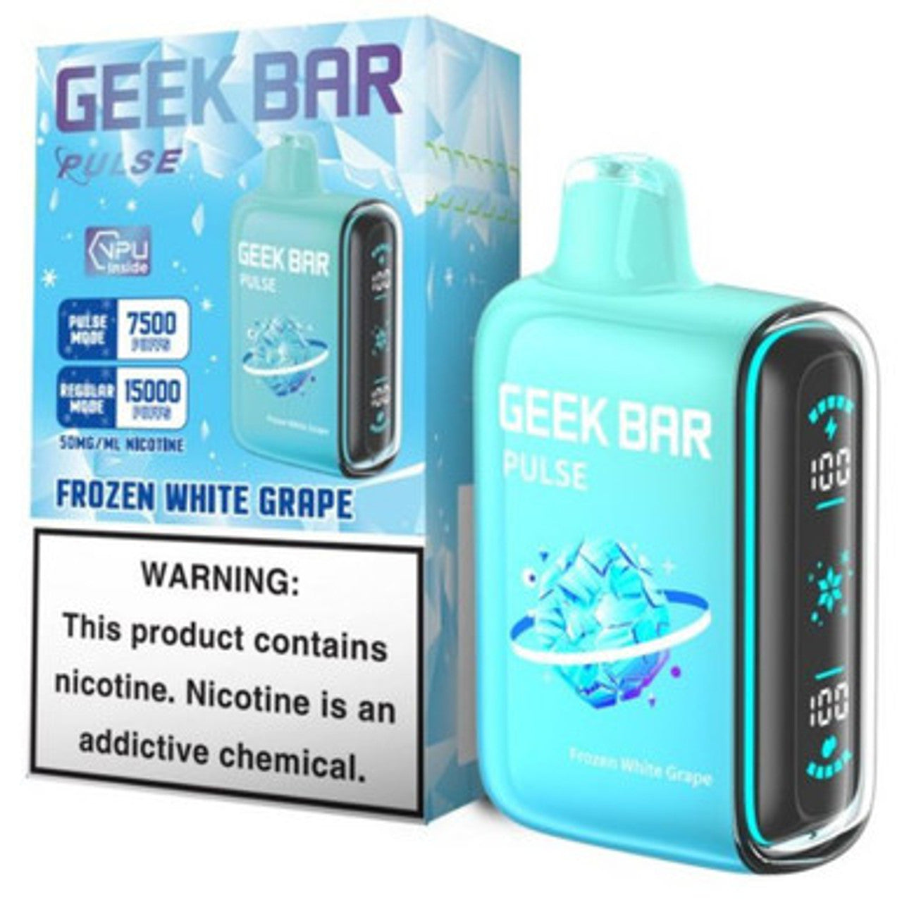 Geek bar 15k puffs-  Frozen white grape