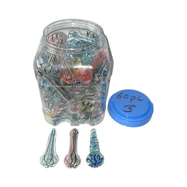 3 Inch Medium Water Pipe 60ct Jar