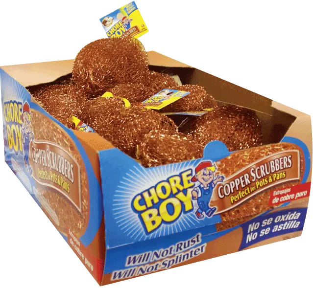 CHORE BOY COPPER SCRUBBER , 36 PIECES LOT ..100 % COPPER, NEW