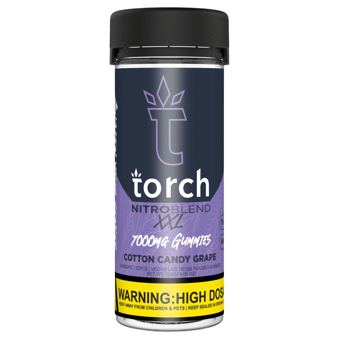 Torch Nitro Blend XXL Gummies Cotton Candy Grape 7000mg (Vegan)